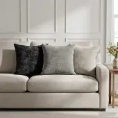 vidaXL Kissenbezug 6 stk. HEERLEN Dunkelgrau 40 x 40 cm Chenille-Stoff