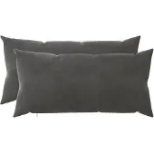 vidaXL Kissenbezug 2 pcs HEERLEN Dunkelgrau 40 x 80 cm Samt