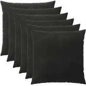 vidaXL Kissenbezug 6 pcs HEERLEN Schwarz 60 x 60 cm Samt