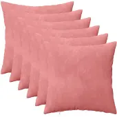 vidaXL Kissenbezug 6 pcs HEERLEN Rosa 45 x 45 cm Samt