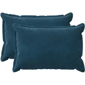 vidaXL Kissenbezug 2 pcs HOUTEN Blau 50 x 70 cm Samt