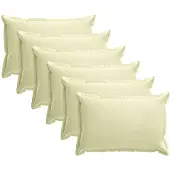 vidaXL Kissenbezug 6 stk. HOUTEN Creme 50 x 75 cm Polyester