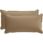 vidaXL Kissenbezug 2 stk. HOUTEN Taupe 40 x 80 cm Polyester