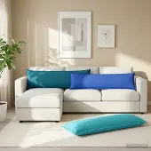 vidaXL Kissenbezug HOUTEN Himmelblau 40 x 145 cm Polyester