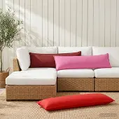 vidaXL Kissenbezug 2 stk. HOUTEN Rot 40 x 145 cm Polyester