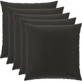 vidaXL Kissenbezug 6 pcs HEERLEN Schwarz 80 x 80 cm Polyester