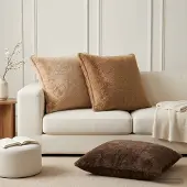vidaXL Kissenbezug 6 stk. HOUTEN Creme 70 x 70 cm Faux Kaninchenfell