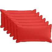 vidaXL Kissenbezug 6 stk. HOUTEN Rot 40 x 80 cm Polyester