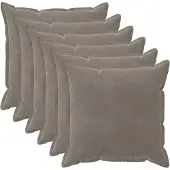 vidaXL Kissenbezug 6 pcs HOUTEN Hellgrau 60 x 60 cm Samt