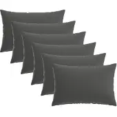 vidaXL Kissenbezug 6 pcs HEERLEN Anthrazit 50 x 70 cm Polyester