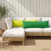 vidaXL Kissenbezug 2 pcs HEERLEN Hellgrün 40 x 145 cm Polyester
