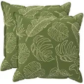 vidaXL Kissenbezug 2 stk. HOUTEN Blattdesign 55 x 55 cm Polyester