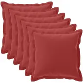 vidaXL Kissenbezug 6 stk. HOUTEN Weinrot 80 x 80 cm Polyester