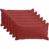 vidaXL Kissenbezug 6 stk. HOUTEN Weinrot 40 x 70 cm Polyester