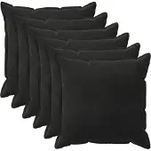 vidaXL Kissenbezug 6 pcs HOUTEN Schwarz 70 x 70 cm Samt