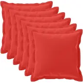 vidaXL Kissenbezug 6 stk. HOUTEN Rot 80 x 80 cm Polyester