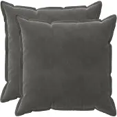 vidaXL Kissenbezug 2 pcs HOUTEN Dunkelgrau 70 x 70 cm Samt