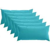 vidaXL Kissenbezug 6 pcs HEERLEN Türkis 40 x 80 cm Polyester