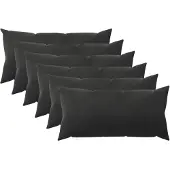 vidaXL Kissenbezug 6 pcs HEERLEN Schwarz 40 x 70 cm Samt