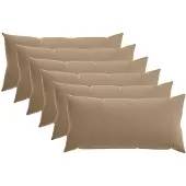 vidaXL Kissenbezug 6 stk. HEERLEN Taupe 40 x 70 cm Polyester