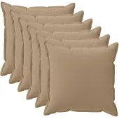 vidaXL Kissenbezug 6 stk. HOUTEN Taupe 40 x 40 cm Polyester