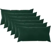 vidaXL Kissenbezug 6 pcs HEERLEN Dunkelgrün 40 x 70 cm Samt