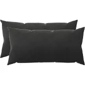 vidaXL Kissenbezug 2 pcs HEERLEN Schwarz 40 x 70 cm Samt
