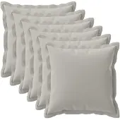 vidaXL Kissenbezug 6 stk. HOUTEN Grau 80 x 80 cm Polyester