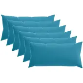 vidaXL Kissenbezug 6 pcs HEERLEN Himmelblau 40 x 70 cm Polyester