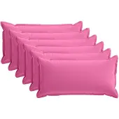 vidaXL Kissenbezug 6 stk. HOUTEN Rosa 40 x 80 cm Polyester