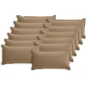 vidaXL Kissenbezug 12 stk. HOUTEN Taupe 40 x 80 cm Polyester