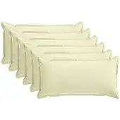 vidaXL Kissenbezug 6 stk. HOUTEN Creme 40 x 80 cm Polyester