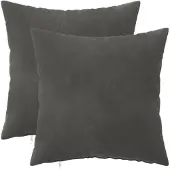 vidaXL Kissenbezug 2 pcs HEERLEN Dunkelgrau 40 x 40 cm Samt