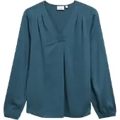 Comma Viskosebluse mit Faltendetails