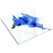 Tulup GLASPLATTE 60x52 cm Blaue Orchidee