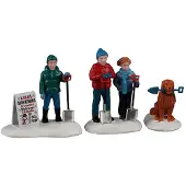 Lemax Nachbarn beim Schneeschippen, 3er-Set Christbaumschmuck