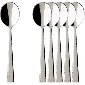 Villeroy & Boch Esslöffel "Espressolöffel Blacksmith 10,6 cm 6er Set edelstahl" Spülmaschinenfest
