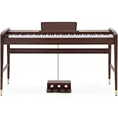 Gear4Music Keynote Contemporary Digitalpiano mit Bluetooth Walnuss
