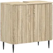 vidaXL Waschbeckenschrank ZWOLLE Sonoma-Eiche 59,5 x 31,5 x 59 cm