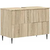 vidaXL Waschbeckenschrank ZWOLLE Sonoma-Eiche 82 x 41 x 58,5 cm