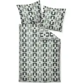 Janine Mako-Satin Bettwäsche J.D. 87119 155x220 cm + 80x80 cm salbeigrün
