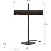 LUCANDE Bankerlampe Nysira, modern, grau metallic, 2-flg.