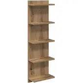 vidaXL Wandregal Artisan-Eiche 30 x 15 x 100 cm Holzwerkstoff
