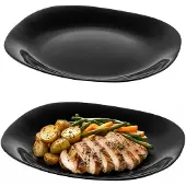 Kadax Speiseteller 28 cm, Schwarz, Flach, Groß