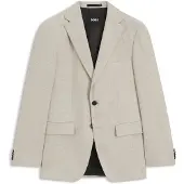 BOSS Gemusterter Slim-Fit Blazer aus Woll-Kaschmir-Mix Grösse 46