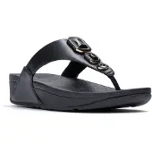 FitFlop Lulu Bold Crystals Zehenstegsandalen SCHWARZ 38