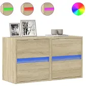 vidaXL TV-Wandschränke mit LED-Beleuchtung 2 Stk. Sonoma 41x31x45 cm
