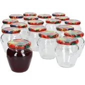 MamboCat 20er Set Marmeladenglas Vaso Orcio 314ml + To63 Deckel Obst