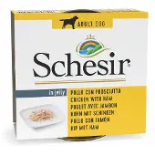 Schesir Huhn mit Schinken Hunde-Nassfutter