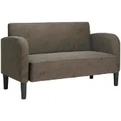 vidaXL Zweisitzer-Sofa Dunkelgrau 110 cm Kunstleder